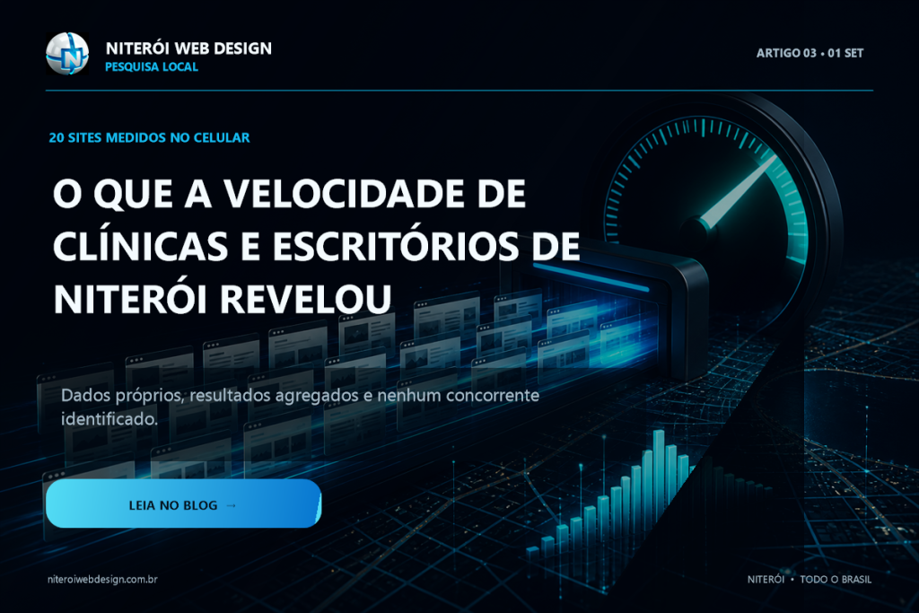 Estudo de velocidade de 20 sites de clínicas e escritórios de Niterói