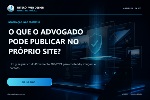 Provimento 205 de 2021 aplicado ao site de advocacia