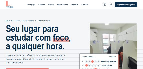 Site Espaço Studium desenvolvido pela Niterói Web Design