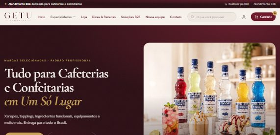 Site Getu Shopping desenvolvido pela Niterói Web Design