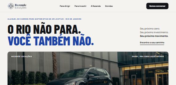 Site Rezende Locações desenvolvido pela Niterói Web Design